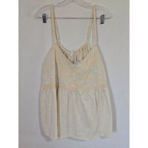 NWT Thread & Clover Tank Top Shirt  Eggnog  Womens Plus Sz 1X